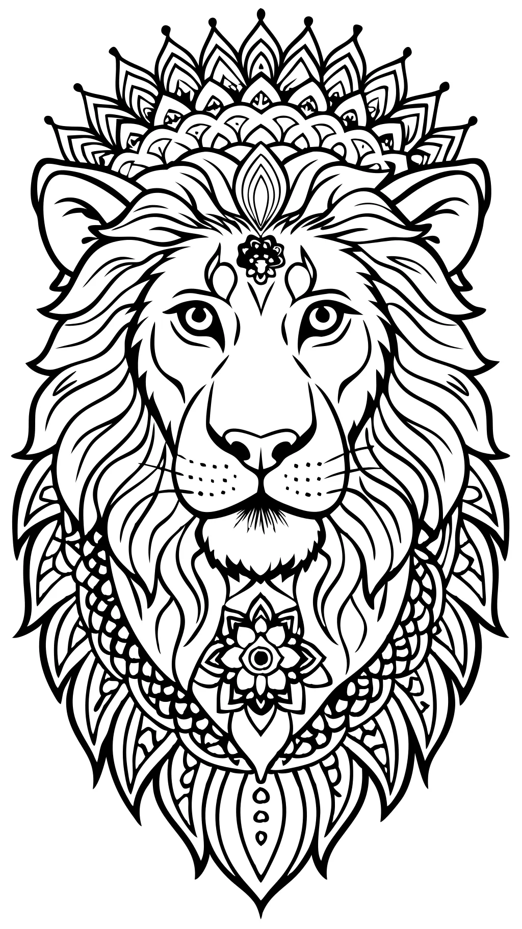 adult coloring pages lion